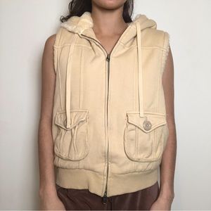 Tan Cozy Hoodie Vest!